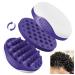 WTTORDE Silicone Curling Hair Brush  Twist Curl Comb for Afro Curls  Two-Sided Use Hair Wave Tool  Big Small Holes Combs for Men Women Boy Girl Long Short Hair  Durable Curling Brushes  Purple  1 Pcs
