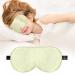 Kids Sleep Mask Eye Cover 100% Real Natural Pure Silk Eye Mask with Adjustable Strap Blindfold Kids Eye Mask for Sleeping Eye Shade for Boys Girls and Adult Pressure-Free Comfort (Light Green)