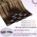 Buy LaaVoo Brown Remy Balayage Clip-In Hair Extensions | Ombre Dark Brown & Strawberry Blonde | 30cm 70g Fast International Shipping - Buy Online on GoSupps.com