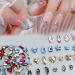 FEIlei 100Pcs Mixed Glass Crystal Hybrid Diamond Rhinestones Nail Art Decorations Drop Rhombus Flatback Stones 3D Gems - Buy Online on GoSupps.com
