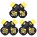 EXPAWLORER Double Side Anti-Slip Dog Socks - 3 Pairs Dog Grip Socks with Straps Traction Control, Pet Paw Protection for Small Medium Large Dogs Indoor Wear on Hardwood Floor Bee Small