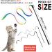 Amaxiu Cat Wand Toy Set Interactive Cat Wand Toy with Rainbow Ribbon String Rainbow Cloth String Leopard Print Cloth String for Small Cats Kittens Indoor Training Catcher(3 Packs) - Buy Online on GoSupps.com