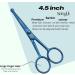 Kids Safety Hairdressing Scissors with Round Tips and Curved Blades - Professional Salon Barber Scissors for Baby Haircuts (Blue 4.5 inch) - Buy Online on GoSupps.com