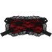 Soft Lace Eye Mask Party Ribbon Accessories Eye Mask Comfortable Sleep Mask Can Be Adjusted to Shading Eyes Travel Meditation (Rose red)