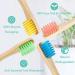 10-Pack Kids Bamboo Toothbrush Set with Soft Bristles - Natural Wood, Organic, BPA-Free - Ideal for Toddlers, Adults, Travel - Colorful Options Included - Buy Online on GoSupps.com