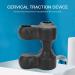 Neck Protection Cervical Tensile Device - Neck & Shoulder Relaxer Support Pillow for Pain Relief | Home Use Neck Tractor for Spine Curvature - Black - Buy Online on GoSupps.com