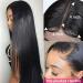 Muokass 4x4 HD Lace Closure Wig 18 inch - 180% Density Straight Brazilian Virgin Hair - Natural Color, Pre Plucked, Glueless, Elastic Bands - for Black Women - Buy Online on GoSupps.com