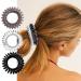 Tadipri Telephone Cable Hair Scrunchie Elastic Hair Band 9 Pieces 3 Colours Spiral Telephone Cable Large Anti Split Ends Braid Elastic Fitness Hair Band Spiral Small for Girls and Women - Buy Online on GoSupps.com