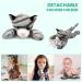 Pepe n Tito Detachable Pacifier Holder Silicone Pacifier with Stuffed Animal Removeable Baby Pacifier Holder for Cuddling with Comfort - Grey Cat - Buy Online on GoSupps.com