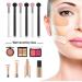 6-Piece Sponge Makeup Applicator Set - Washable Powder Puff & Brush for Flawless Foundation Concealer & Eyeshadow - Pink & Black - Buy Online on GoSupps.com