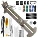 Adoture Direct Paracord Bracelets Jig Kit Professional Paracord Jig and Tools DIY Knot Kit with Paracord Needle Set  and Random Colors Paracords (Khaki)