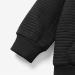 PatPat Toddler Hoodie - Solid Color Textured Hooded Sweatshirt with Pocket, 1-2 Years, Black - Buy Online on GoSupps.com