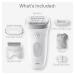 Braun Epilator Silk-épil 7 Hair Removal Device Women Shaver & Trimmer Wet and Dry Wide Head Ncludes Shaver Head and Trimmer Comb - Grey/Silver - Buy Online on GoSupps.com