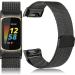 Vancle Metal Bands for Fitbit Charge 5 - Stainless Steel Mesh Loop with Magnetic Clasp for Men and Women (.Black) - Buy Online on GoSupps.com