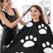 Waterproof Barber Cape - Dog's Paw & Cheetah Haircut Bib for Men & Women | Unisex Hair Cutting Cape - Buy Online on GoSupps.com