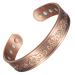 Enermagix magnetic copper bracelets for men and women 99.9% solid copper magnetic cuffs with powerful magnets (3532 Gauss each)