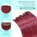 Buy Runature Burgundy Clip In Extensions - 50cm Real Hair 25g Remy Colorful Castle Smooth Finish Premium Quality Hair Extensions - Buy Online on GoSupps.com