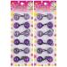 12 Pcs Hair Ties 25mm Ball Bubble Ponytail Holders Colorful Glitter Galactic Elastic Accessories for Kids Children Girls Women All Ages (Purple)