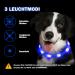 Nepfaivy Luminous Hand Hund USB Charging Waterproof Dog Collar - Adjustable LED Collar with 3 Lighting Modes for Safety - Blue Silicone - Buy Online on GoSupps.com