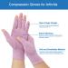 2-Pair Arthritis Compression Gloves for Rheumatoid & Osteoarthritis Relief - Fingerless, Breathable, Moisture-Wicking - Purple Small - Women & Men - Buy Online on GoSupps.com
