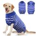 HJUMARAYAN OP BODY DOG-Dog Body after op bitch breathable body dogs after op with Velcro Medical Pet Shirt Dog alternative to the annoying ruff blue and white striped xl blue and white striped