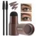 Boobeen Eyebrow Stamp Kit One Step Eyebrow Stamp Kit Eyebrow Stamp Makeup Long Lasting Waterproof Deep Brown