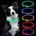 Auauy LED light neck band Dog USB Charging Long-adjustable pet safety collar crackbare waterproof luminous band for dogs and cats 3 mode (green) green-universal