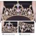 Shop Lurrose Baroque Bridal Crown | Red Gold Crystal Tiara for Weddings | Vintage Princess Headpiece - Buy Online on GoSupps.com