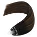 Youngsee Ombre Microring Hair Extensions - Real Remy Hair Brown Medium-Brown 50g 35cm Loop Extensions - Buy Online on GoSupps.com
