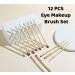 12-Piece Eyeshadow Brush Set - Soft Synthetic Fiber Makeup Brushes for Concealer Eyeliner & Eyebrows - Perfect for Flawless Eye Looks - International Shipping Available - Buy Online on GoSupps.com