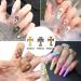 RUNRAYAY 60Pcs Cross Nail Art Studs for Nail Art Accessories Gold & Silver & Gray 3D Metal Retro Punk Nail Charms Cross Shape Nail Decoration for Women Girl DIY Nail Art Decor - Buy Online on GoSupps.com