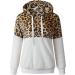 Bigfanshu Women's Tops Leopard Patchwork Long Sleeve Sweatshirt Pullover Shirt Blouse White - Buy Online on GoSupps.com