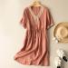 Dresses for Women Cocktail Dress Half Sleeve Dress Fashion Elegant Dress Ladies Floral Printing Slim Fit Elegant Khaki Large - Buy Online on GoSupps.com