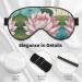 SSIMOO Lotus Flower Namaste Eye Mask - Breathable Soft Sleep Patch for Travel & Relaxation - Black - Buy Online on GoSupps.com