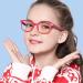 Buy Plastic Titanium Square TR Anti-Blue Light Blocking Glasses for Kids - Red | Protect Children's Eyes from Screens - Buy Online on GoSupps.com