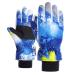 Durio Kids Snow Gloves for Girls Boys Waterproof Winter Gloves for Kids Ski Gloves Toddler Snow Gloves 8-14 Years Z Blue