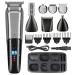 6 in 1 Beard Trimmer for Men Hair Clippers & Hair Trimmer IPX7 Waterproof Body Mustache Nose Ear Facial Shaver Cordless/Rechargeable/LED Display/2 Hour Runtime Electric Razor Kit Gift for Men