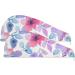 Watercolor Purple Flowers Hair Towel 2 Pack - Super Absorbent Quick Dry Turbans for Women & Girls - Buy Online on GoSupps.com