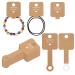 joycraft 100Pcs Self Adhesive Bracelet Display Cards Kraft Handmade with Love Blank Cards Jewelry Packaging for Selling Hanging Display Cards for Jewelry Bracelet and Necklace(4 x1.5) A*100pcs