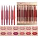 Lip and Resistic Set | Lip Contour Lipliner | Embre Effect Vellouty Lipliner Lipsticks 6 Pieces Matte Pencil Sets Double Head Stain Makeup Gloss for Girlfriend Girls Sister M - Buy Online on GoSupps.com