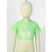 Hansber Kids Shiny Dance Crop Top Short Sleeve in Green - Size 6-7 - Buy Online on GoSupps.com