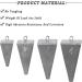 Pyramid Sinkers Fishing Weights Kit - Ocean Saltwater Surf Fishing Tackle Set - 1oz to 8oz Bullet Sinkers - 10pcs - Buy Online on GoSupps.com