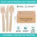 100Pcs Eco-Friendly Wooden Forks - Biodegradable & Compostable Disposable Wooden Forks for Eating - Sustainable Alternative to Plastic Utensils - Buy Online on GoSupps.com