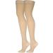 Truform 20-30 mmHg Compression Stockings for Women - Lace Trim Thigh High Closed Toe Beige Large (1 Pair) - International Shipping Available - Buy Online on GoSupps.com