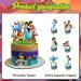 Princess Jasmine Party Decorations 25Pcs Aladdin Theme Cake Cupcake Topper Decorations Princess Jasmine Party Supplies for Kids - Buy Online on GoSupps.com