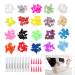 200 pieces of cats nail cover claw protection for cat dog colorful soft claws kitten nail cap cat nail sleeves nail plug with adhesive adhesive applicators with instructions for pet