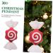GREENADSCAPE 1pc Chic Xmas Pendants Hanging Christmas Decorations Xmas Tree Pendant Christmas Candy Pendant Red Red 32CM - Buy Online on GoSupps.com