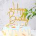 3PCS Happy Birthday Cake Topper - Gold Glitter Birthday Party Cake Decoration Supplies Birthday Photo Booth Props - Buy Online on GoSupps.com