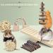Erkoon 12-Piece Natural Wood Hamster Toy Set - Exercise Bell Rollers & Dental Molar Toys for Chinchillas Rabbits & Guinea Pigs - Buy Online on GoSupps.com