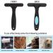 NANYANG Pet de-Shedding Brush - Double Row Stainless Steel Grooming Tool for Dogs, Cats, Rabbits - Reduces Shedding & Removes Undercoat - Blue - Buy Online on GoSupps.com